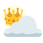 Sonne hinter Wolke + Krone
