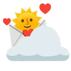 Sonne hinter Wolke + Liebesbrief
