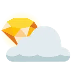 Sonne hinter Wolke + Edelstein