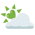 Sonne hinter Wolke + grünes Herz