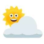 Sonne hinter Wolke + Kothaufen