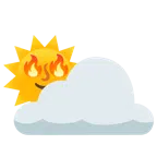 Sonne hinter Wolke + Feuer