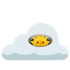 Sonne hinter Wolke + Loch
