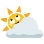 Sonne hinter Wolke + Augen verdrehendes Gesicht
