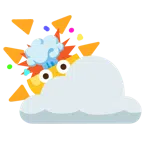 Sonne hinter Wolke + explodierender Kopf