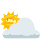 Sonne hinter Wolke + Hai