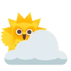 Sonne hinter Wolke + Eule