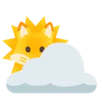 Sonne hinter Wolke + Fuchs