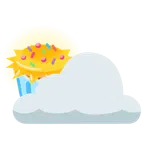 Sonne hinter Wolke + Cupcake