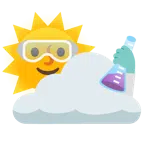 Sonne hinter Wolke + Reagenzglas