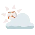 Sonne hinter Wolke + Baseball