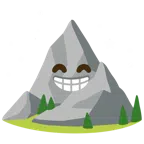 Berg + strahlendes Gesicht mit lachenden Augen