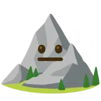 Berg + neutrales Gesicht