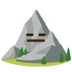 Berg + ausdrucksloses Gesicht