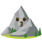 Berg + küssendes Gesicht
