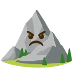 Berg + verärgertes Gesicht