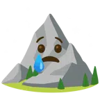 Berg + weinendes Gesicht