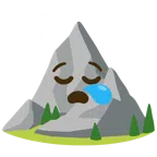 Berg + schläfriges Gesicht