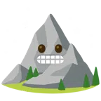 Berg + Grimassen schneidendes Gesicht