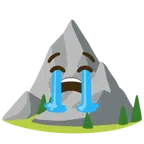 Berg + heulendes Gesicht