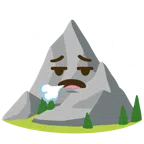 Berg + Gesicht, das ausatmet