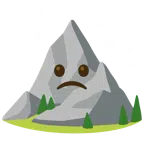 Berg + betrübtes Gesicht