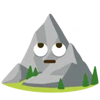 Berg + Augen verdrehendes Gesicht