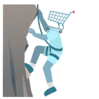 Berg + Einkaufswagen
