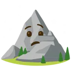 Berg + lügendes Gesicht