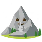 Berg + ermahnendes Gesicht