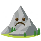 Berg + düsteres Gesicht