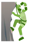 Berg + Recycling-Symbol
