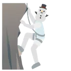 Berg + Schneemann ohne Schneeflocken