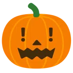 rotes Ausrufezeichen + Halloweenkürbis