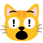 rotes Ausrufezeichen + Katzengesicht
