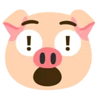 rotes Ausrufezeichen + Schweinegesicht