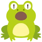 rotes Ausrufezeichen + Frosch