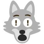 rotes Ausrufezeichen + Wolf