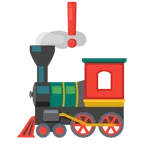 rotes Ausrufezeichen + Dampflokomotive
