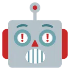 rotes Ausrufezeichen + Roboter