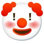 rotes Ausrufezeichen + Clown-Gesicht