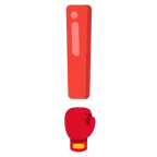 rotes Ausrufezeichen + Boxhandschuh