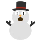 rotes Ausrufezeichen + Schneemann ohne Schneeflocken