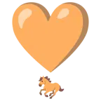 exclamación de corazón + caballo