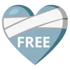 corazón vendado + botón FREE