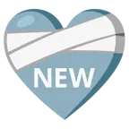 corazón vendado + botón NEW