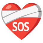 corazón vendado + símbolo de socorro