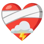 corazón vendado + nube con rayo