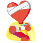 corazón vendado + biberón