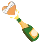 corazón vendado + botella descorchada